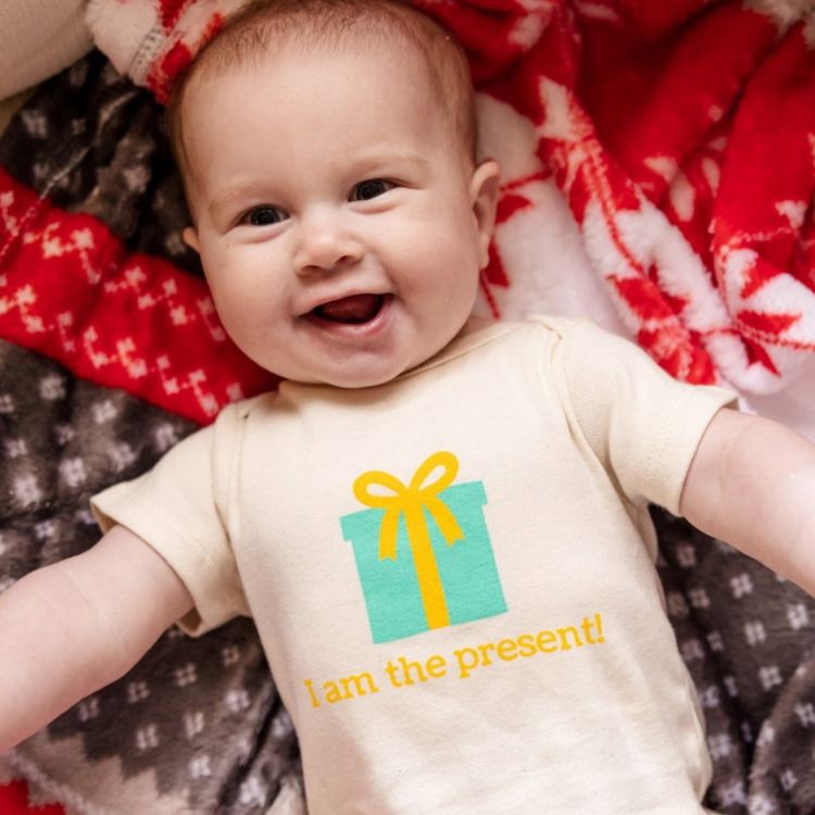 Simply Chickie I Am The Present Baby Romper