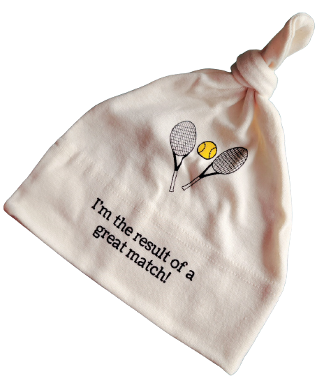 Organic Cotton Baby Tennis Hat - Unisex Design