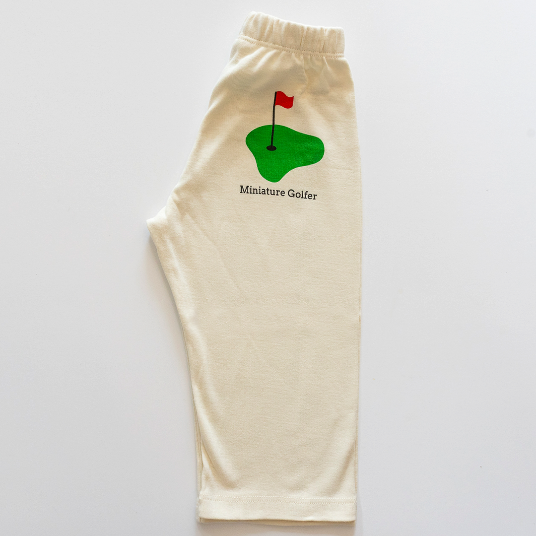 Mini Golfer Long Sleeve Romper and Pant Set