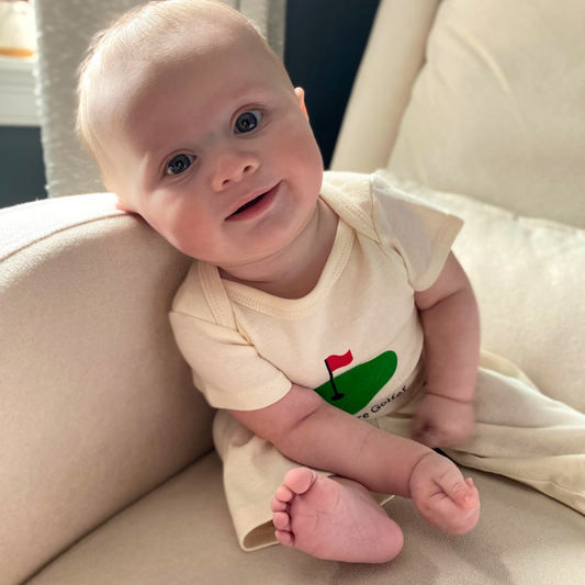 Mini Golfer Short Sleeve Romper & Pants Gift Set