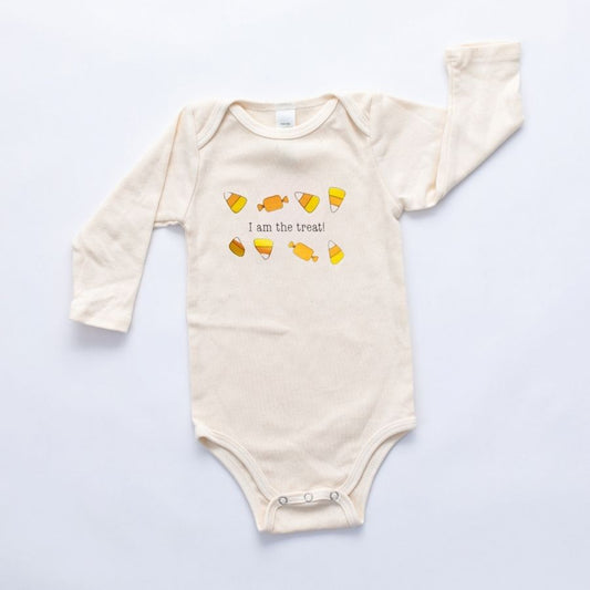 I Am The Treat Candy Corn Long Sleeve Romper