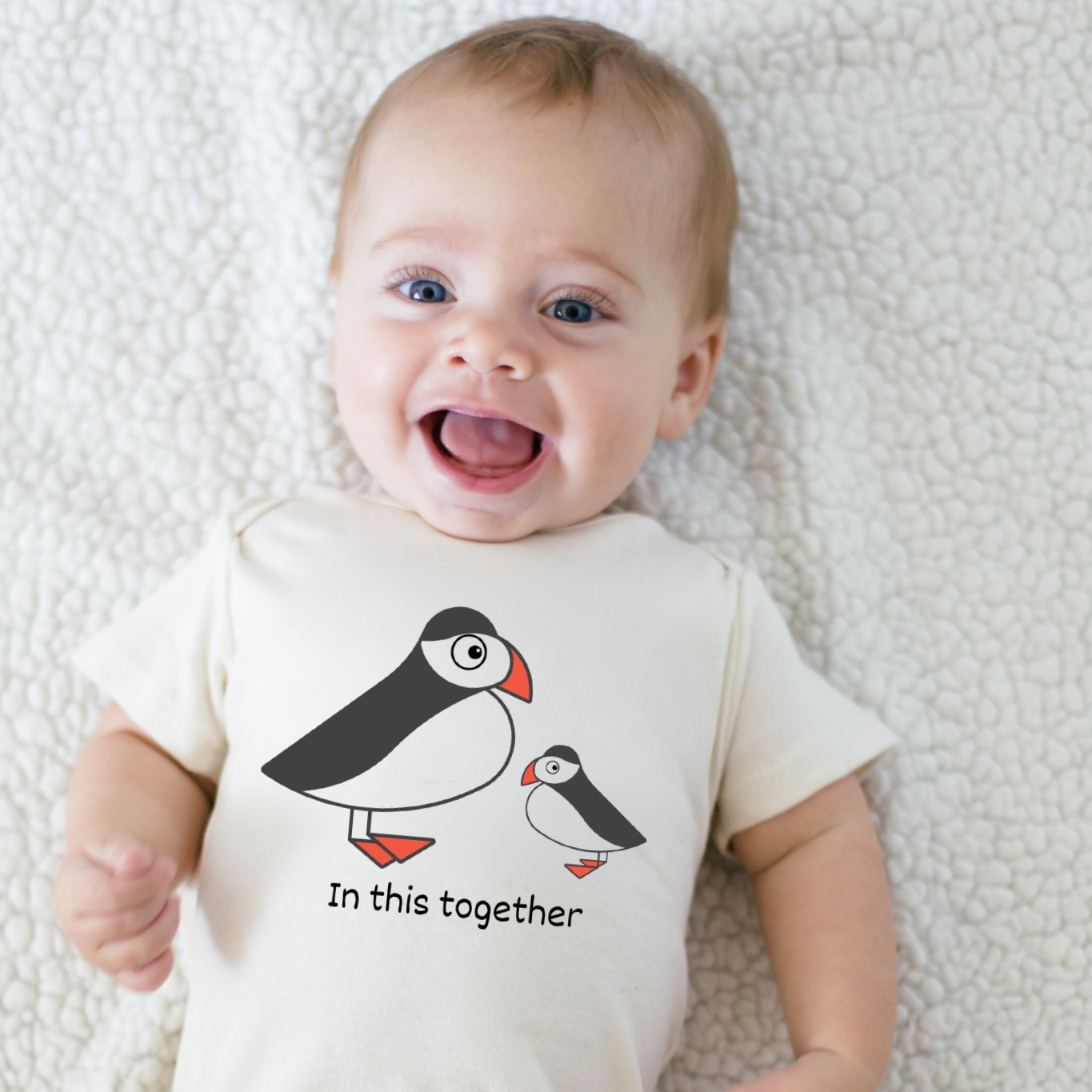 Simply Chickie In This Together Baby Short Sleeve Romper