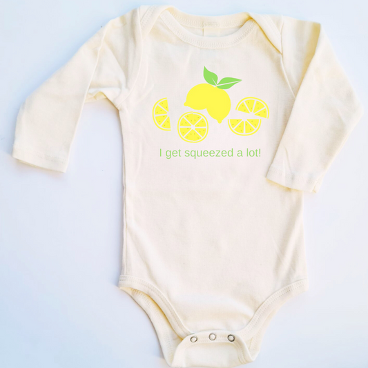 Simply Chickie Baby Romper - Lemon I get Squeezed A Lot