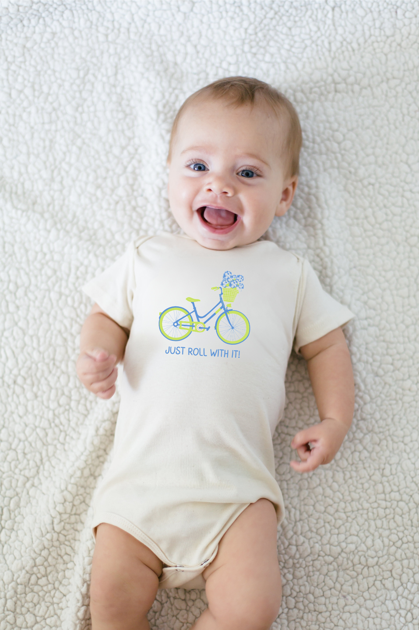 Just Roll With It Bicycle Short-Sleeve Romper