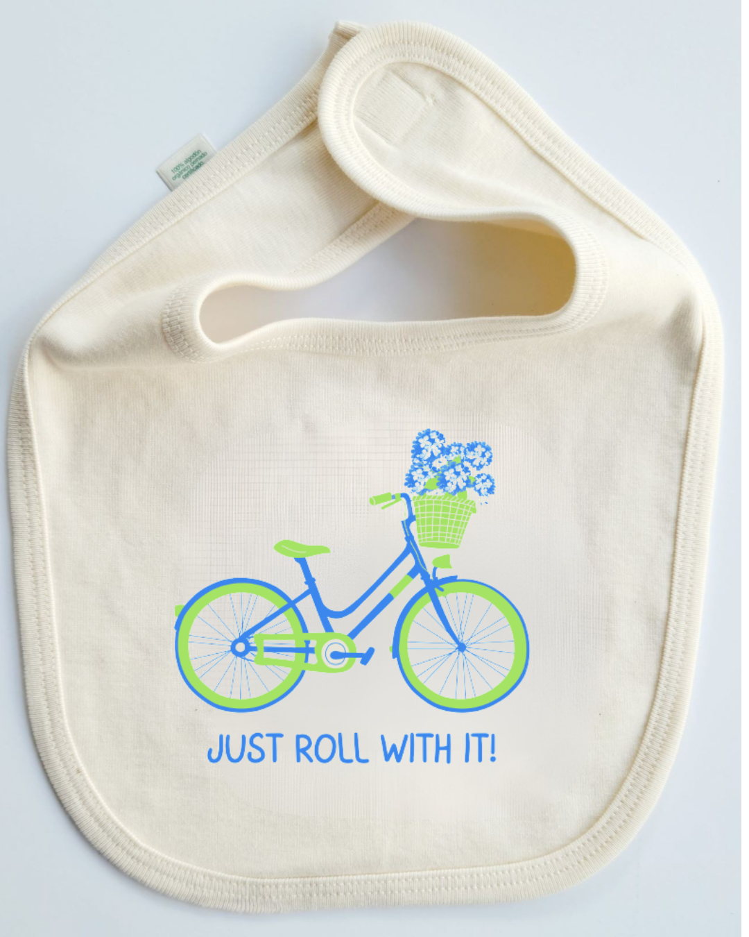 Just Roll With It Bicycle Baby Bib