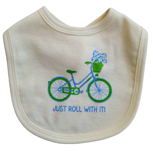 Just Roll With It Bicycle Baby Bib