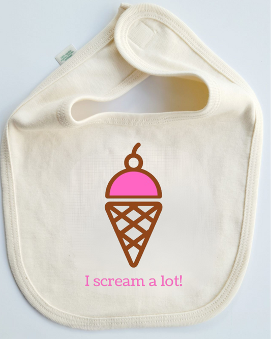 I scream a lot ice cream bib