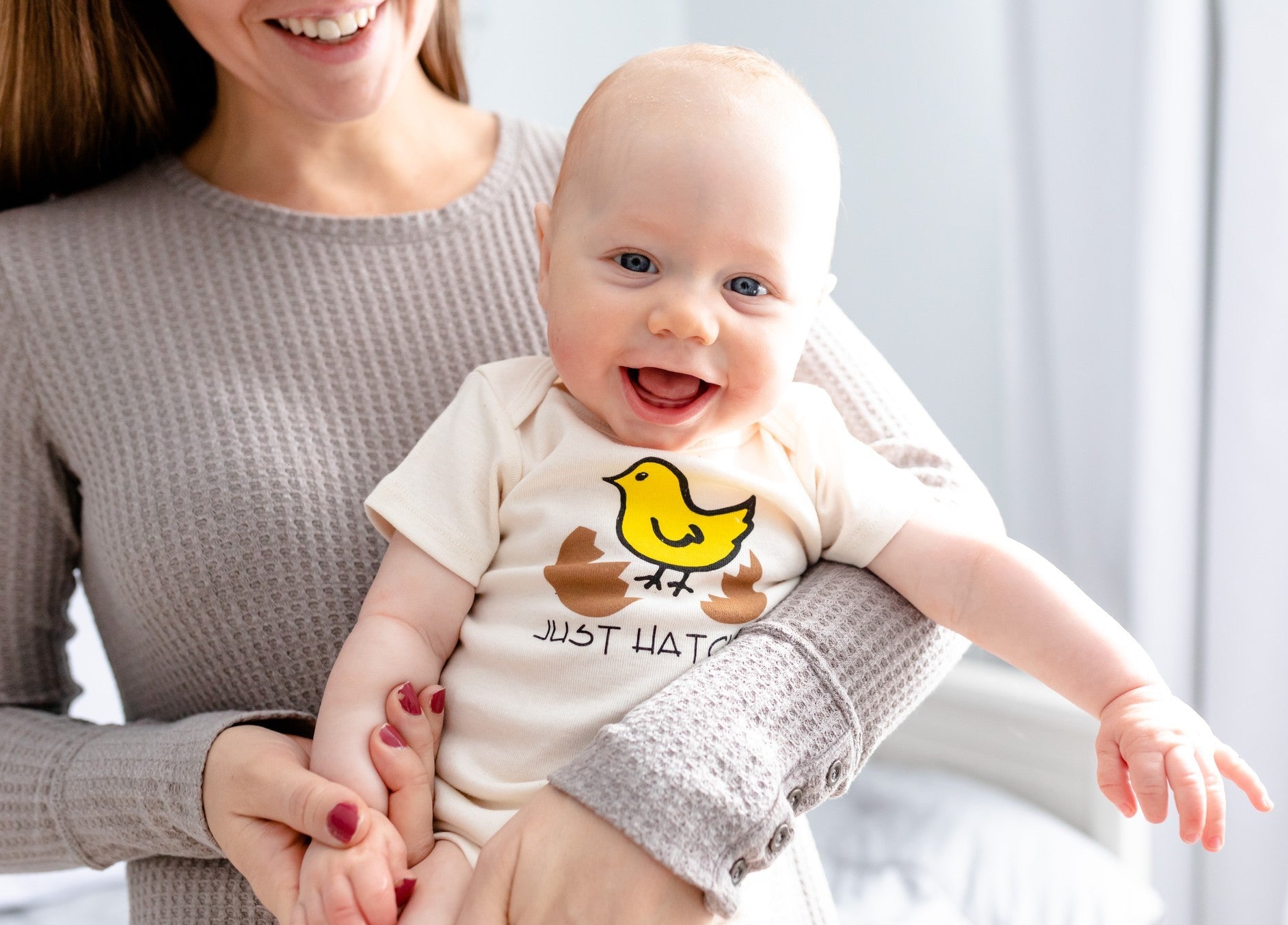 Just Hatched Baby Onesie Organic Cotton Gift