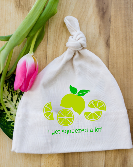 Lemon I Get Squeezed A Lot Baby Hat