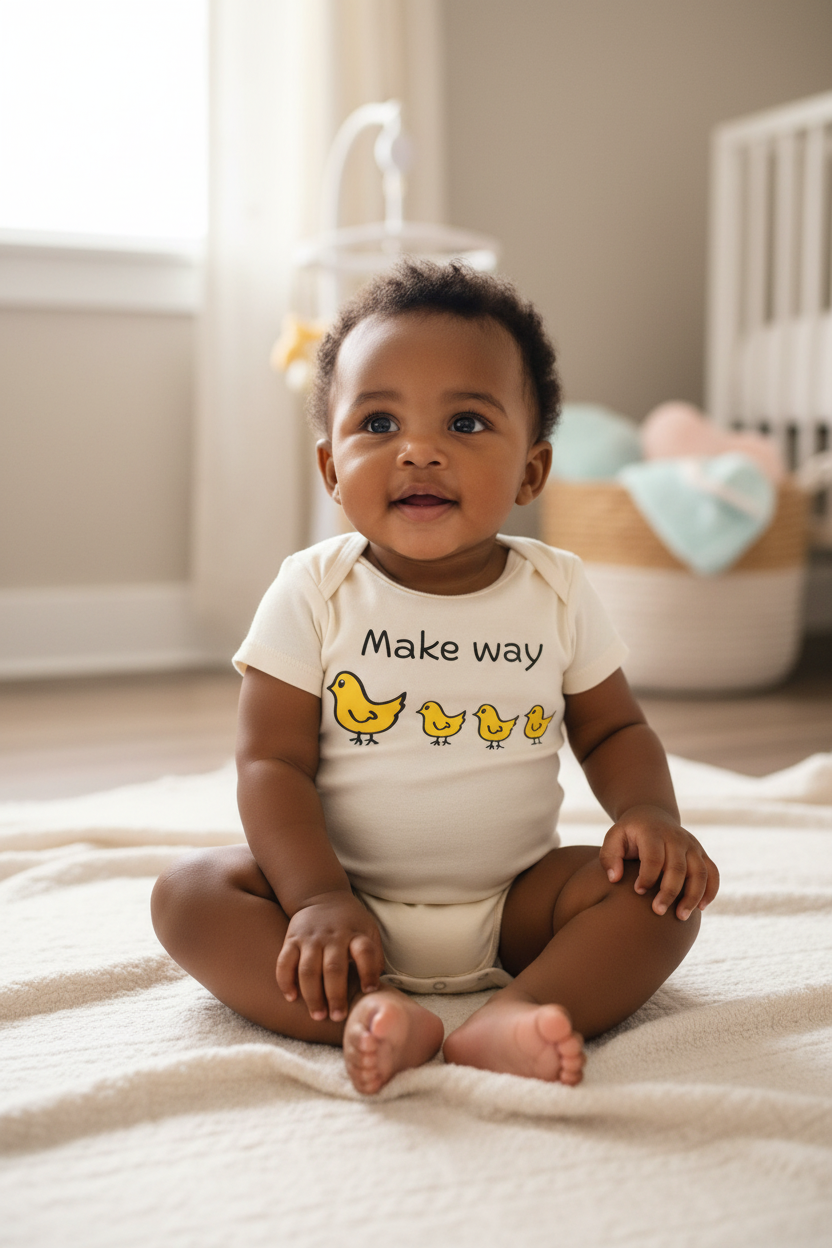 Make Way Romper on Baby