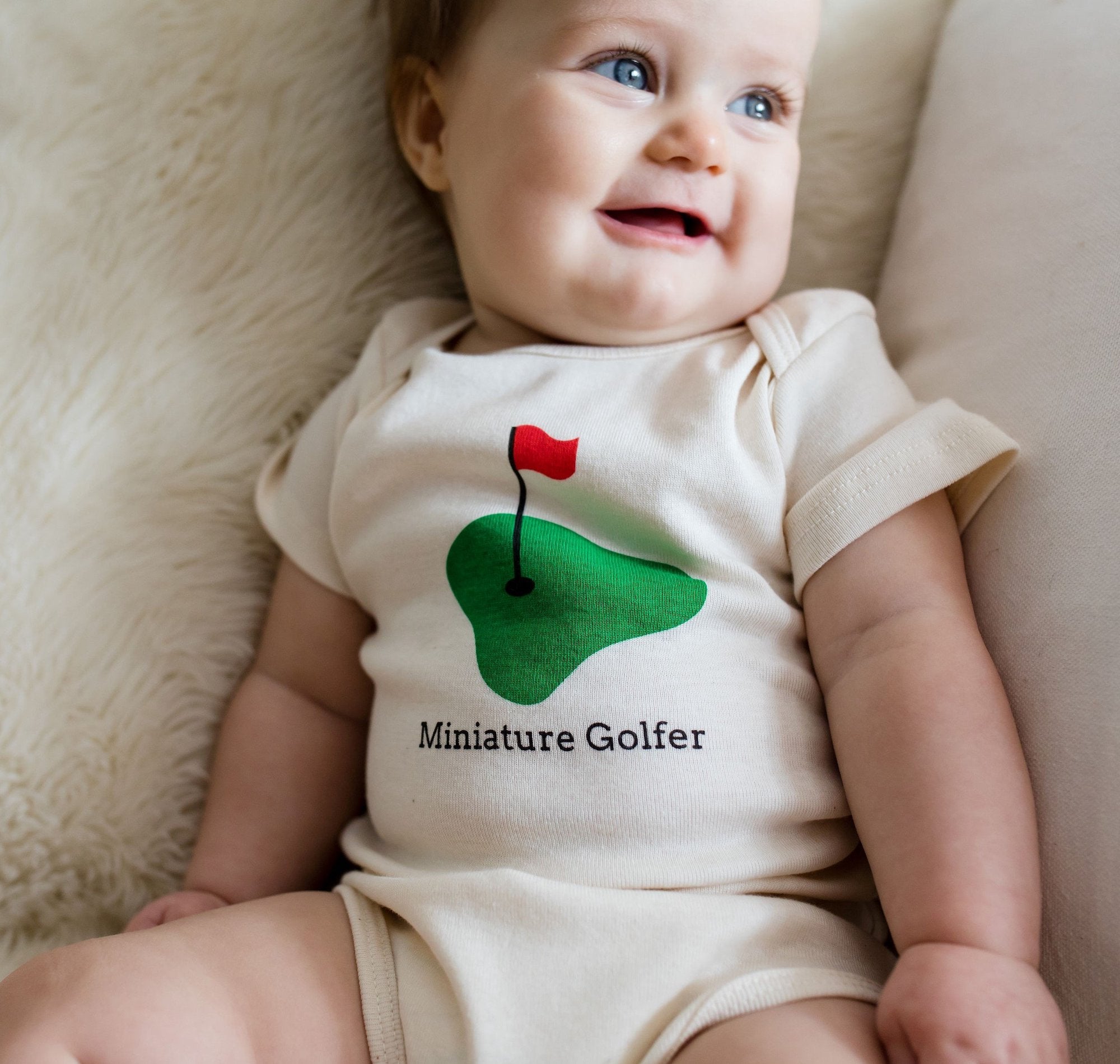 Simply Chickie Mini Golfer Onesie Organic Baby Clothing