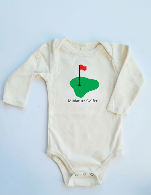 Snowman Romper Style with Mini Golfer Design