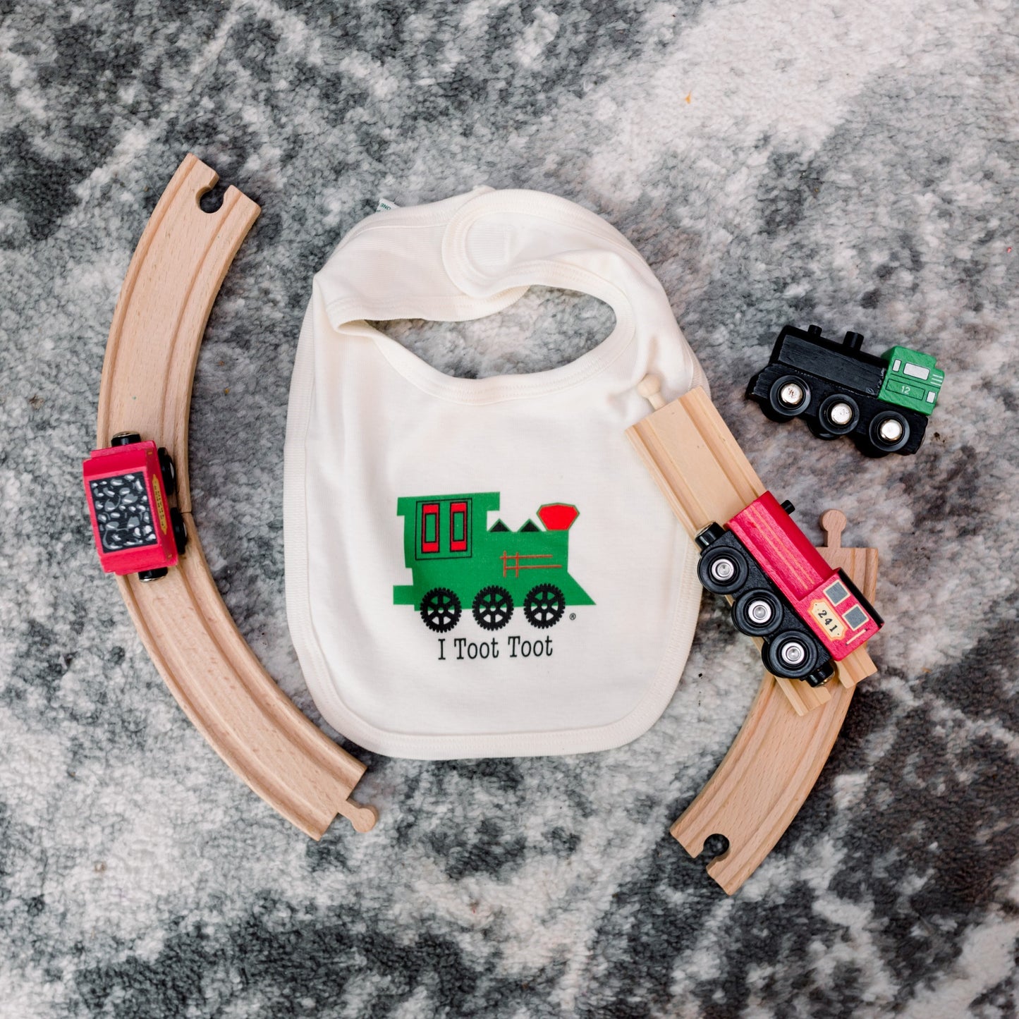 I Toot Toot Train Baby Bib