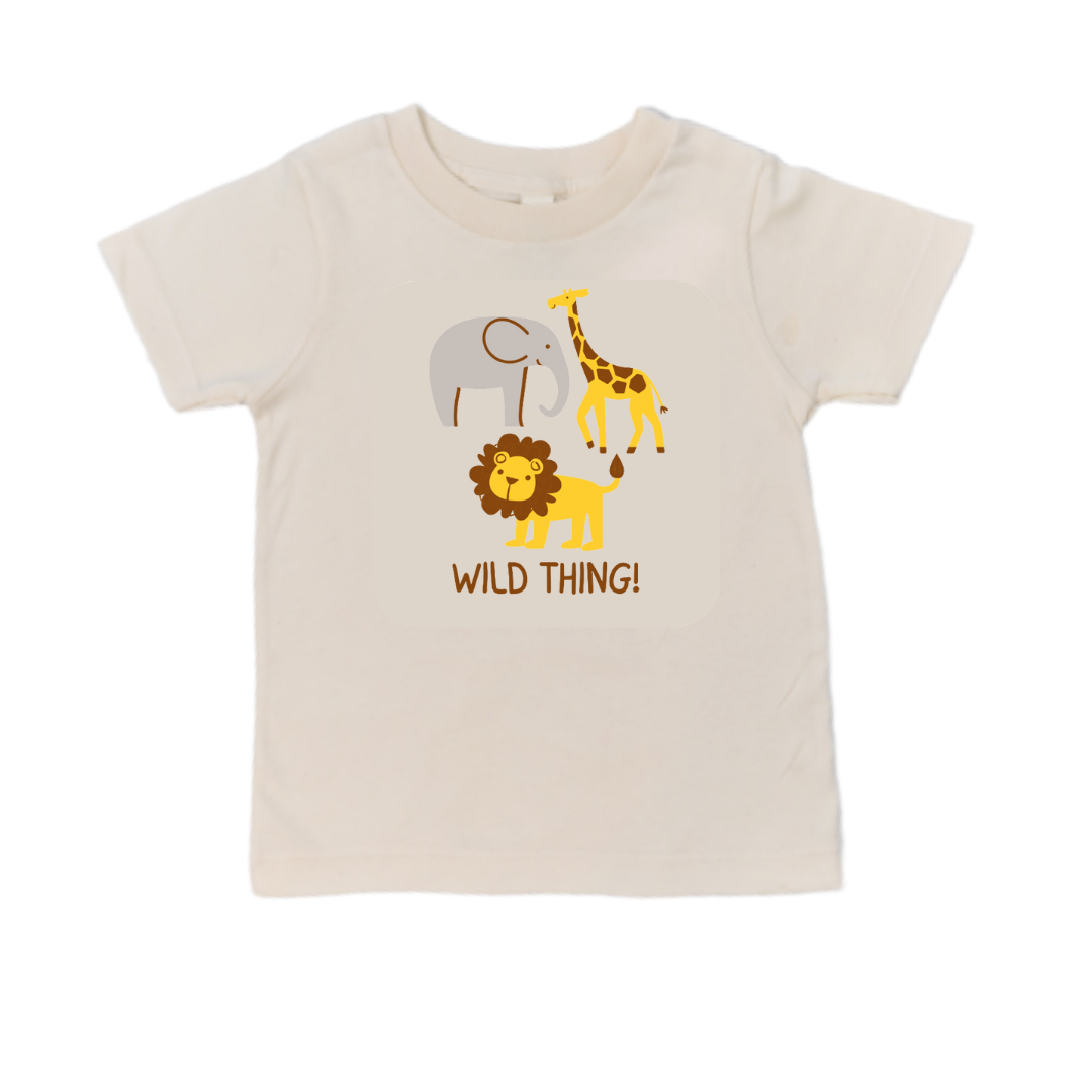 Elephant, giraffe, lion wild thing short sleeve Kids T-Shirt