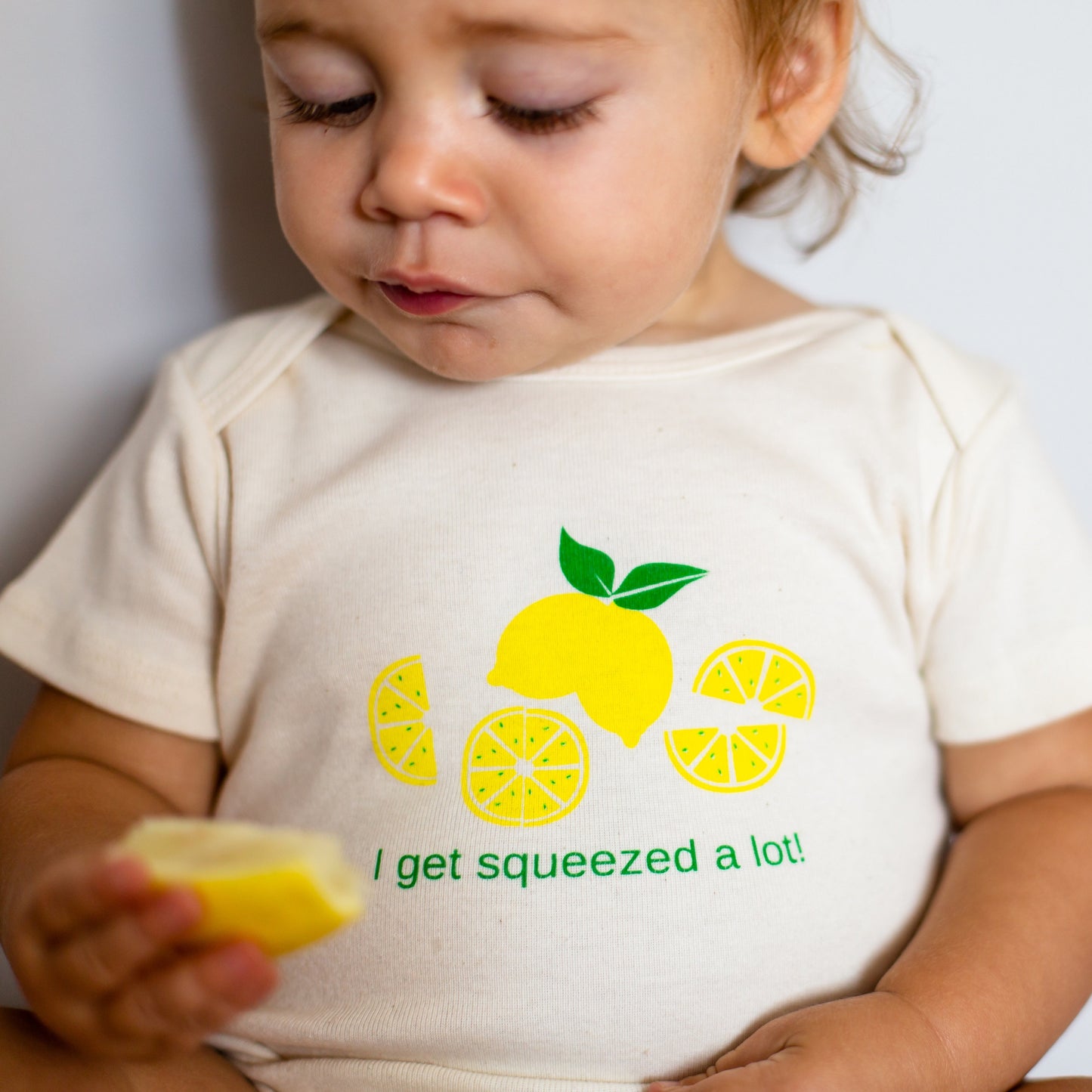 Organic cotton baby onesie - Lemon - Simply Chickie