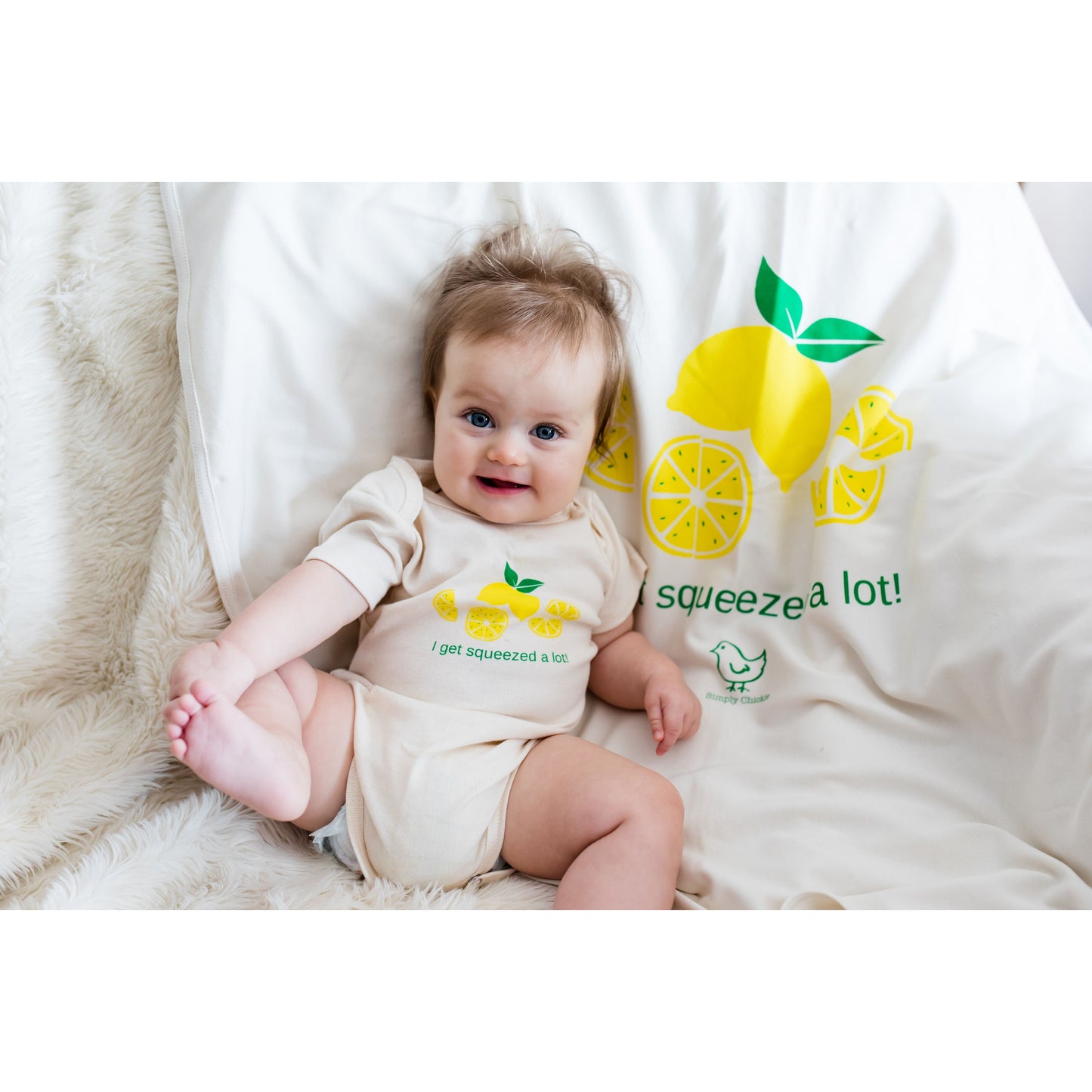 Organic cotton baby gift set - Lemon - Simply Chickie