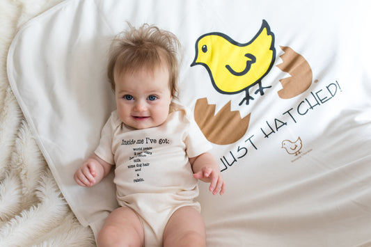 Organic Cotton Baby Blanket - Hatched - Simply Chickie