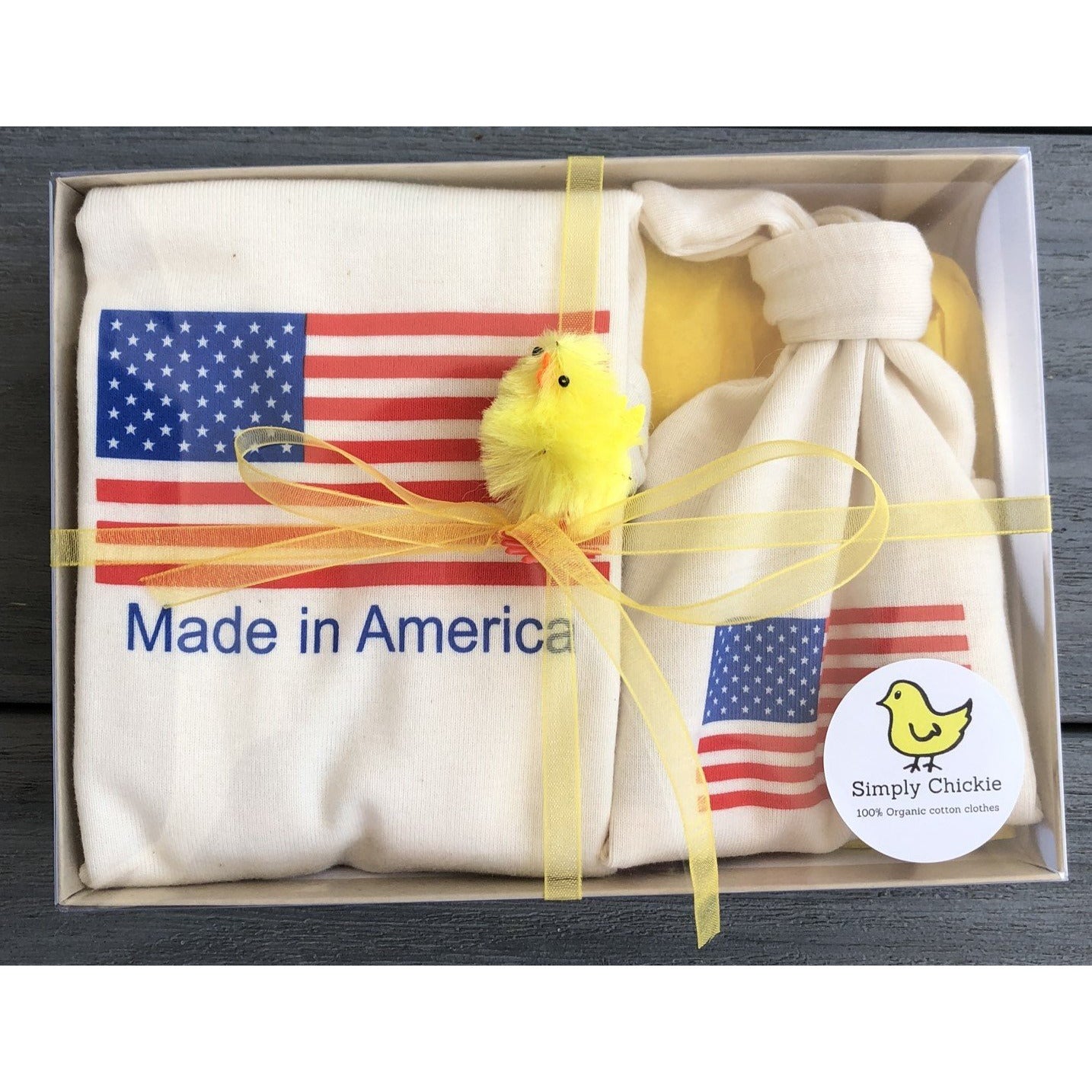 Organic Cotton Baby Gift Set - Made in America - Simply Chickie