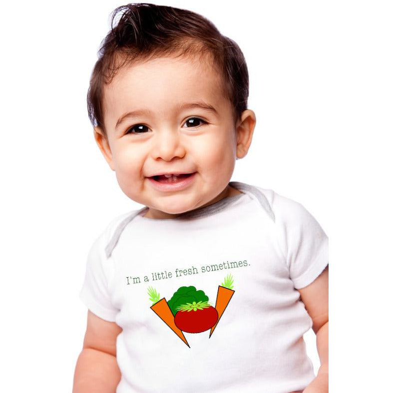 Organic cotton baby onesie - Veggie - Simply Chickie