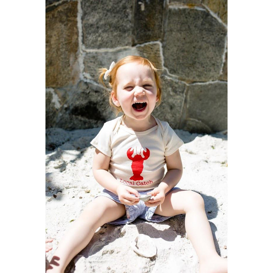 Organic cotton baby onesie - Lobster - Simply Chickie