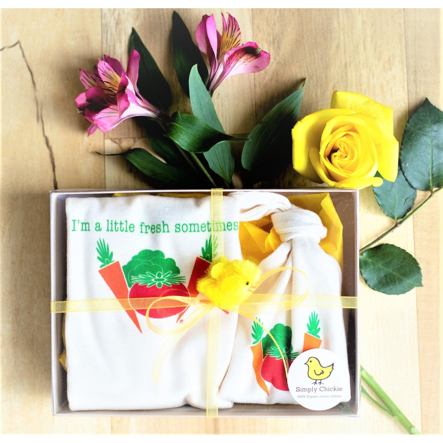Organic cotton baby gift set - Veggie - Simply Chickie