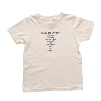 Organic cotton kids t-shirt - Inside me - Simply Chickie