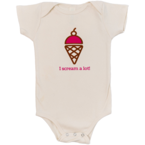 Organic cotton baby onesie - Ice cream - Simply Chickie