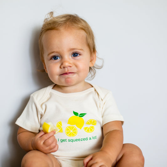 Organic cotton baby onesie - Lemon - Simply Chickie