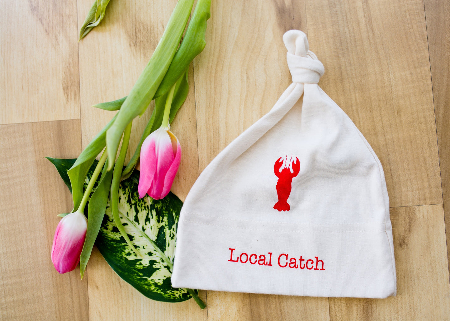 Lobster Local Catch Lobster Long Sleeve Romper & Hat Gift Set