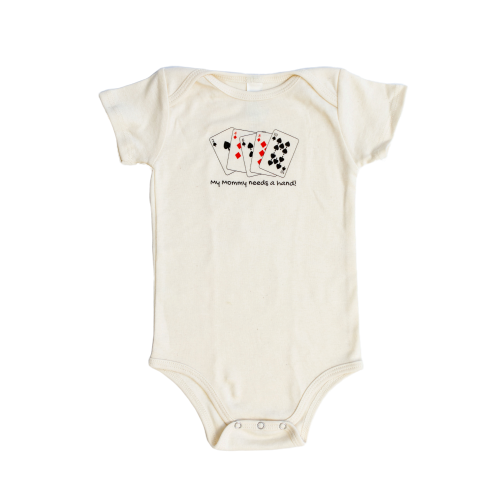 Organic cotton baby onesie - Poker - Simply Chickie
