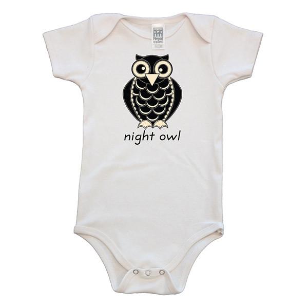 Organic cotton baby onesie - Owl - Simply Chickie