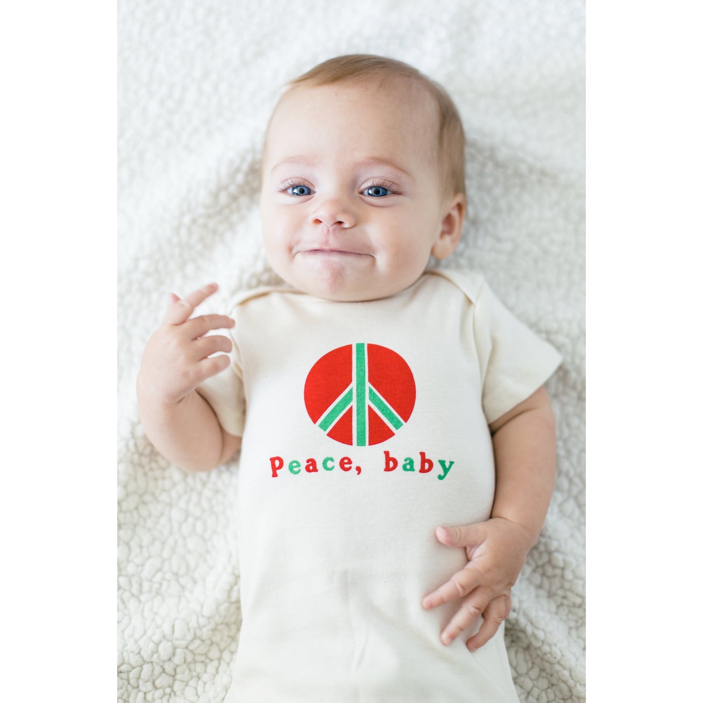 Organic cotton baby onesie - Peace - Simply Chickie