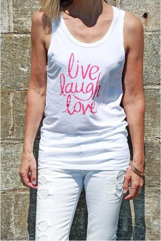 Live, Laugh, Love Organic Tank Top for Women