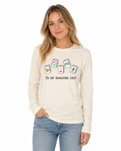 Pre-order for August delivery In My Mahjong Era Women's Organic Cotton Long Sleeve Shirt