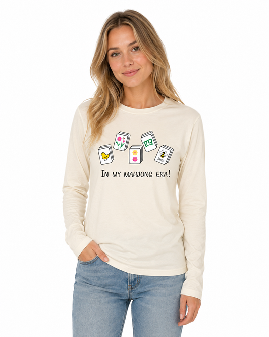 Pre-order for August delivery In My Mahjong Era Women's Organic Cotton Long Sleeve Shirt