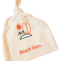 Beach Bum Short Sleeve Romper & Hat Gift Set