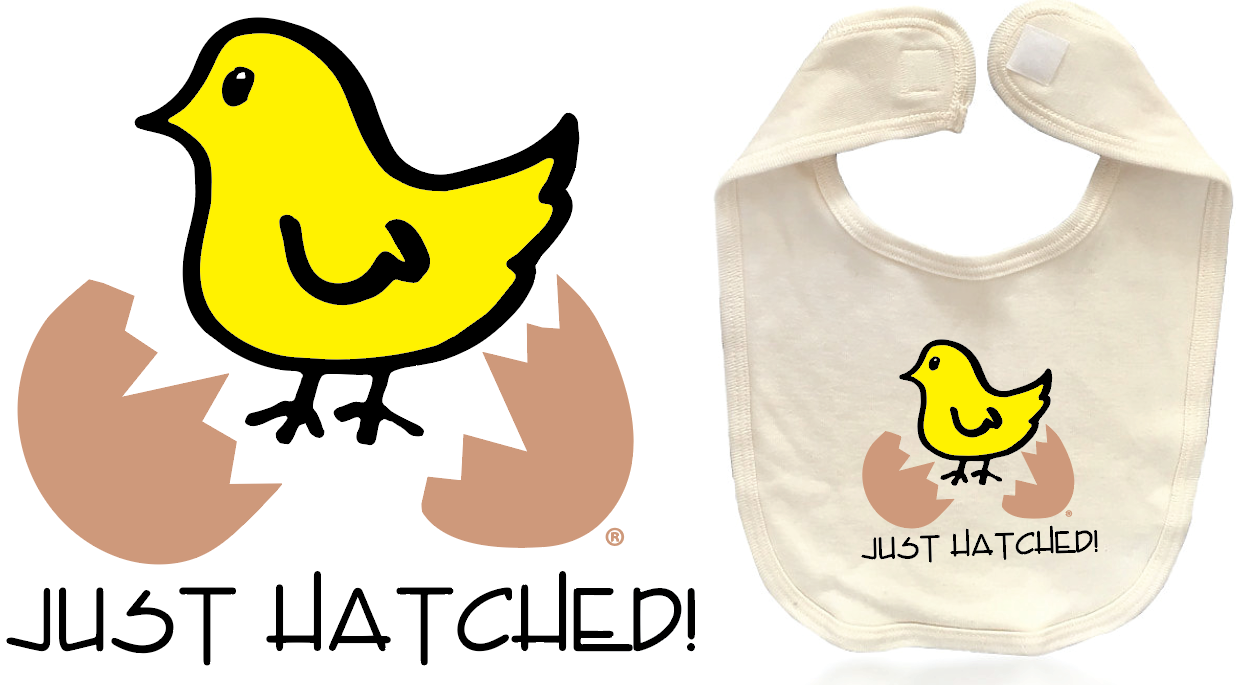 Just Hatched Short Sleeve Baby Gift Set onesie and bib
