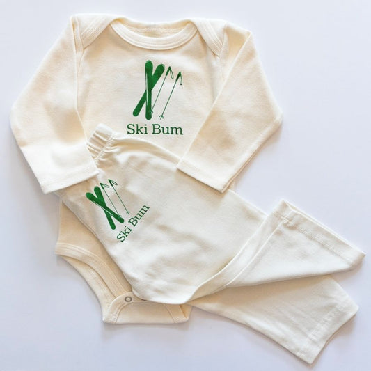 Ski Bum Long Sleeve Romper and Pant Gift Set