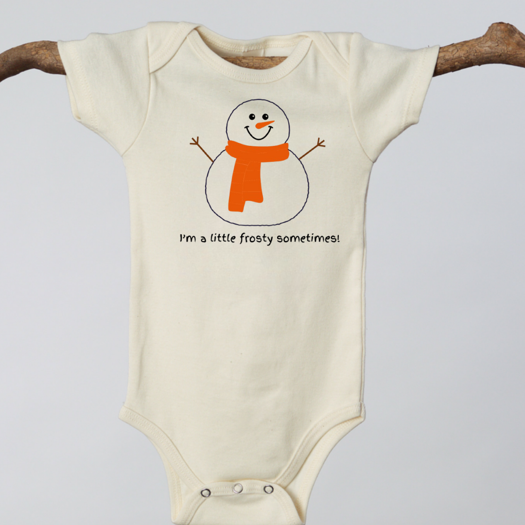 I'm A Little Frosty Sometimes Short Sleeve Baby Romper