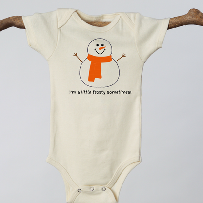 I'm A Little Frosty Sometimes Short Sleeve Baby Romper