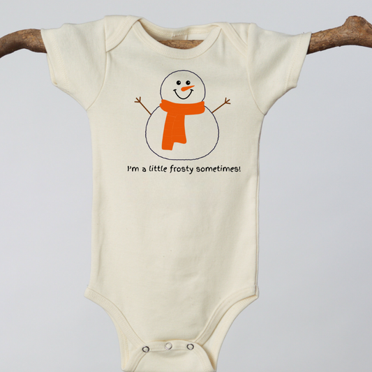 I'm A Little Frosty Sometimes Short Sleeve Baby Romper