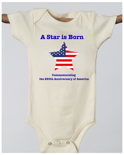 Pre-order Late April Ship date A Star Is Born Baby Romper — Organic Cotton, Made in USA | Simply Chickie