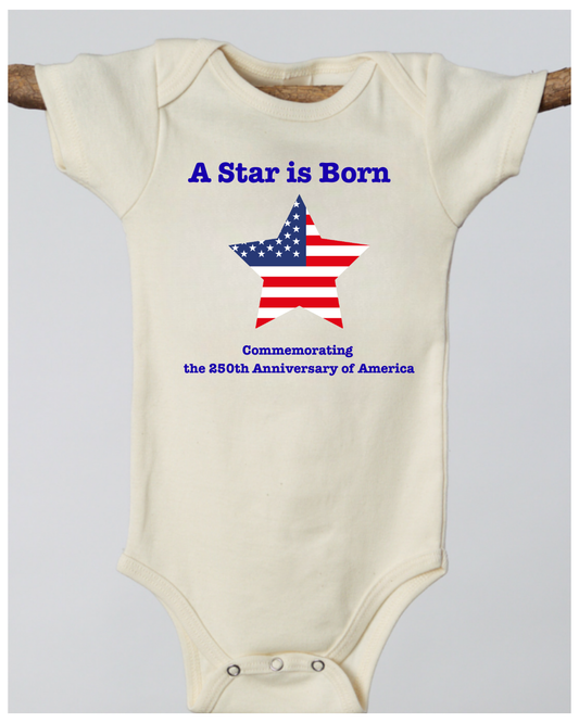 Pre-order Late April Ship date A Star Is Born Baby Romper — Organic Cotton, Made in USA | Simply Chickie