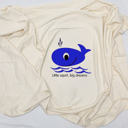 Whale Long Sleeve Romper, Hat & Blanket Gift Set