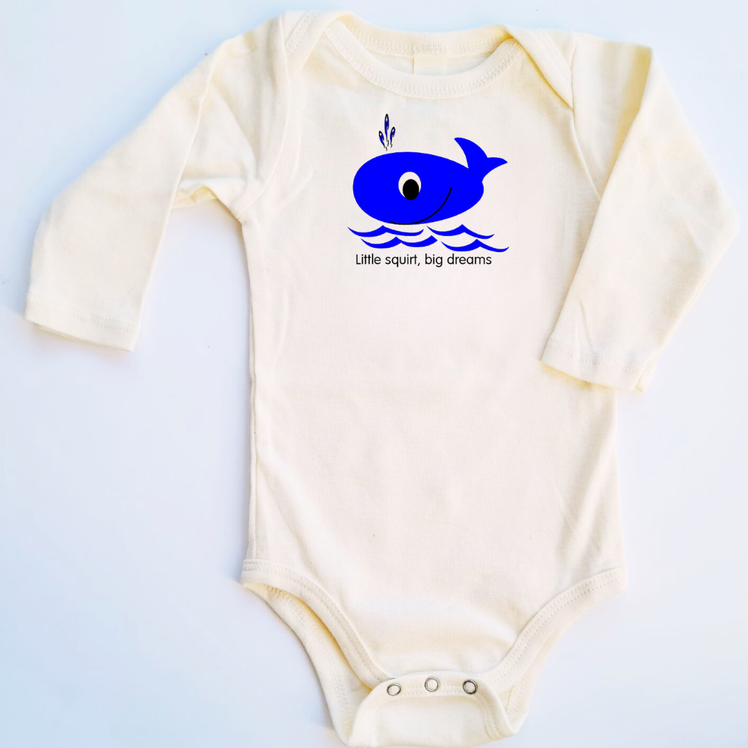 Whale Long-Sleeve baby romper