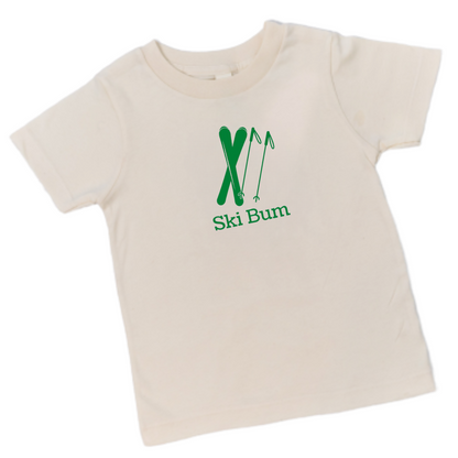Organic cotton kids t-shirt - ski bum