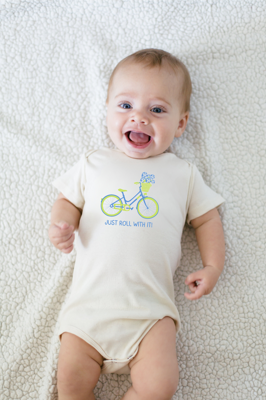 Bicycle Just Roll With It Short-Sleeve Onesie