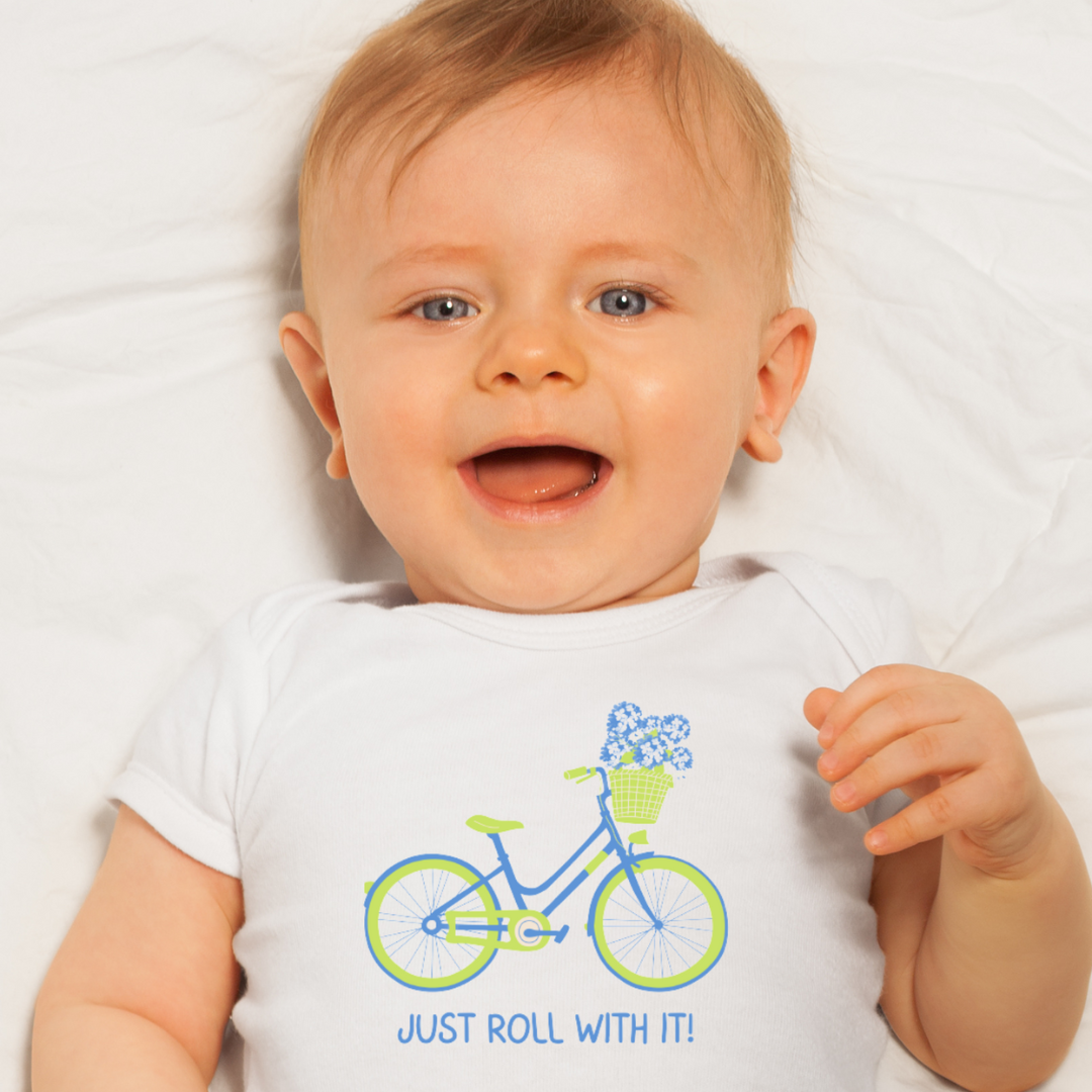 Just Roll With It Bicycle Short-Sleeve Romper