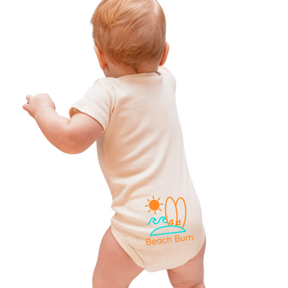 Beach Bum Short Sleeve Romper & Hat Gift Set