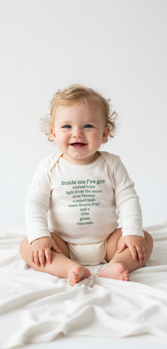 Boston Inside Me Poem Long Sleeve Romper